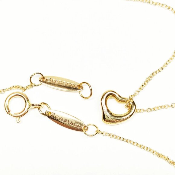 Tiffany and Co. Pendant Necklace Open Heart Peretti Gold mon-561-091325 - Picture 2 of 5